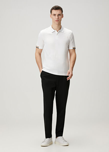 Black Waist Corded Pants