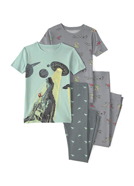 Colorful Boys' 4-Piece Pajama Set