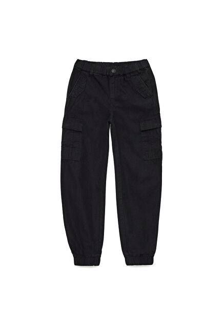 Siyah Erkek Çocuk Jogger Pantolon