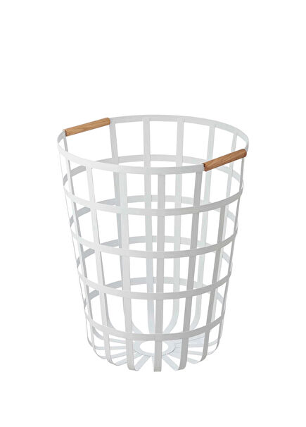 Round White Laundry Basket