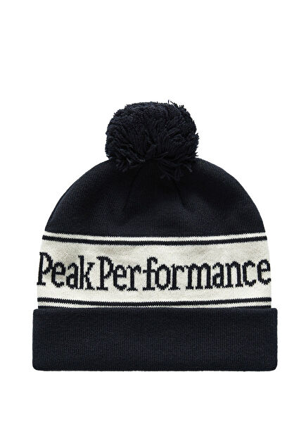 Pow Black Knitted Unisex Beanie