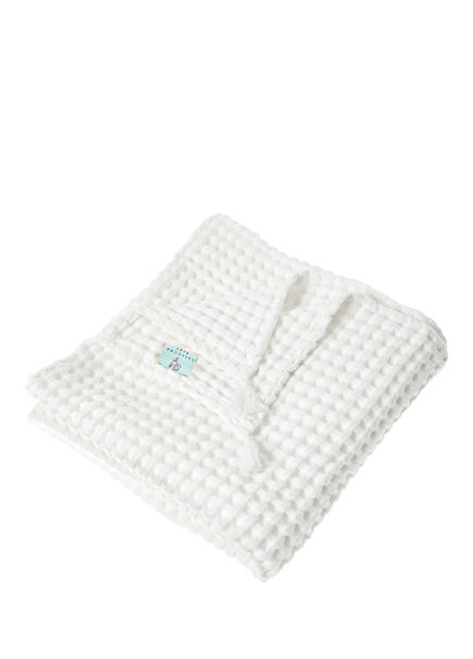 White 100% Cotton Waffle Baby Pique Cover 90 x 120 cm