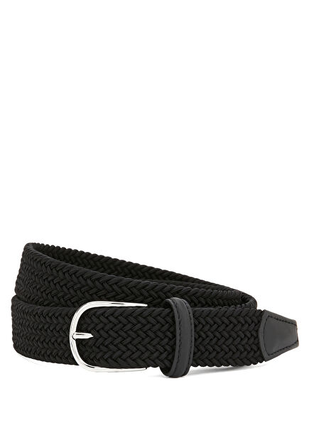Örgü Dokulu Erkek Deri Kemer