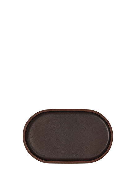 Plato Oval no.02 Brown Leather Organizer Tray