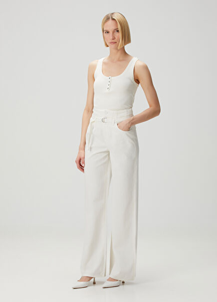 Ostuni White Wide Leg Jeans