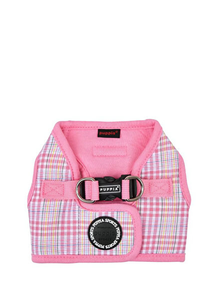 Pembe Kareli Köpek Göğüs Tasması 