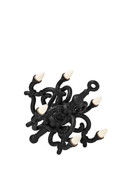 Fallen Chandelier M Polyethylene Black Floor Lamp