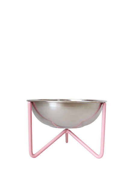 Coral M/L Pembe Çelik Mama Kabı