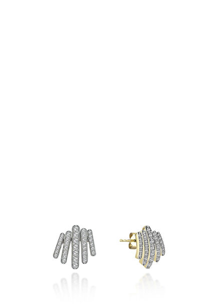The Universe 14K Gold Women's Earrings with Diamonds