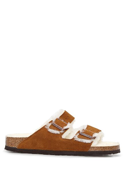 Arizona Taba Doku Detaylı Kadın Süet Terlik