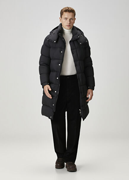 Black Hooded Puff Parka