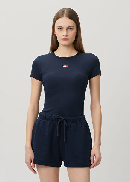 Slim Lacivert Ribli T-shirt