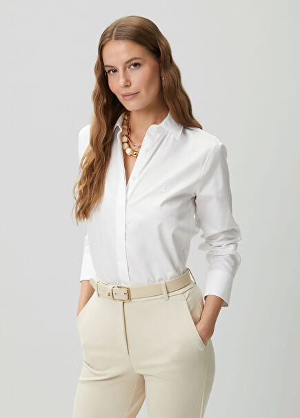 White Basic Poplin Shirt