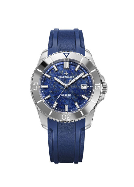 4521548 Nereide Lapislazzuli Kurmalı Otomatik Mavi Silikon Erkek Kol Saati