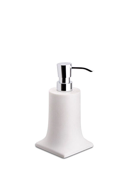 Beyaz Krom Tezgah Üstü Sıvı Sabunluk