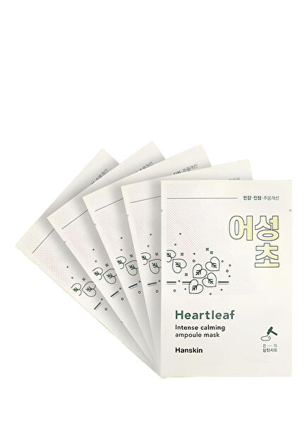 Heartleaf Intense Calming Ampoule Heartleaf Özlü Yoğun Sakinleştirici Ampul 5'li Yüz Maskesi 23 ml