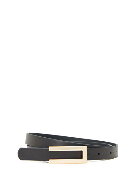 Black Women's Leather Belt