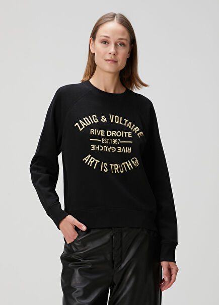 Upper Siyah Logolu Sweatshirt