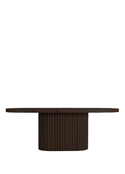 Docia Masif Ahşap Oval Yemek Masası