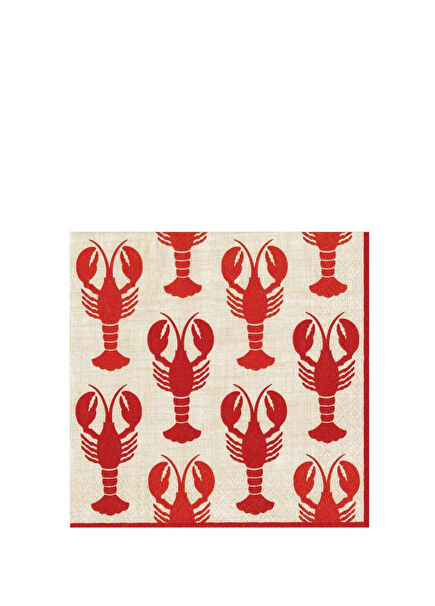 Lobsters Desenli 20'li Servis Peçetesi Seti