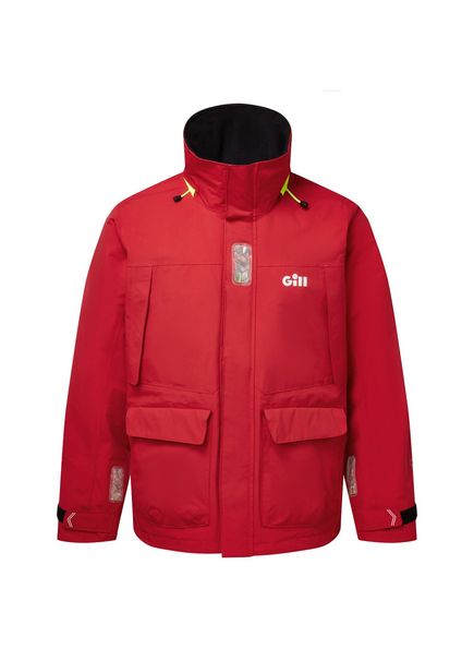 Coastal Cruising Red Stand Collar Men's Sports Jacket