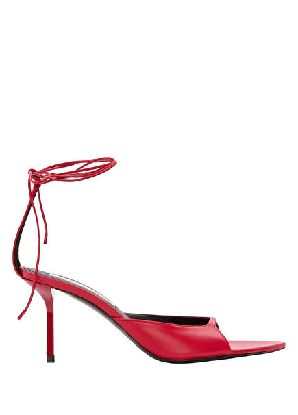 Red Women's Leather Sandals