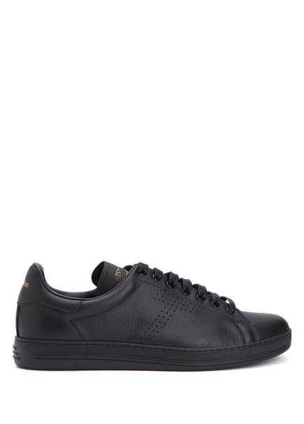 Warwick Black Men's Leather Sneakers