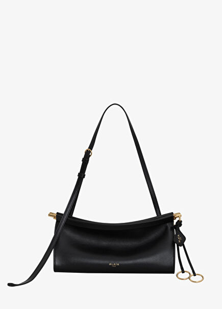 East West Black Women's Leather Bag