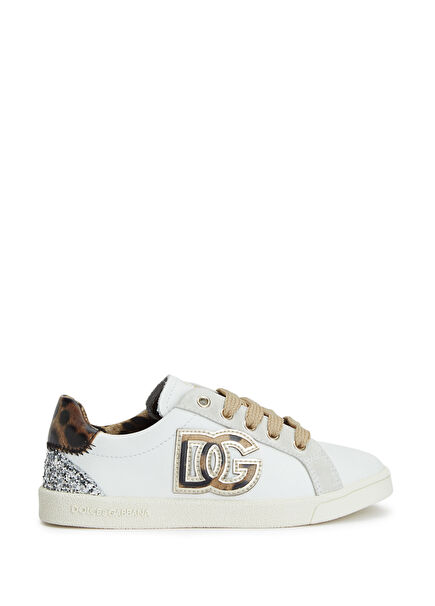 Multicolored Girls Leather Sneakers