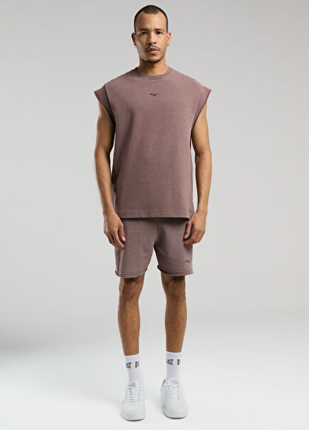 Bronx 1910 Yıkamalı Kahverengi Erkek Spor Şort