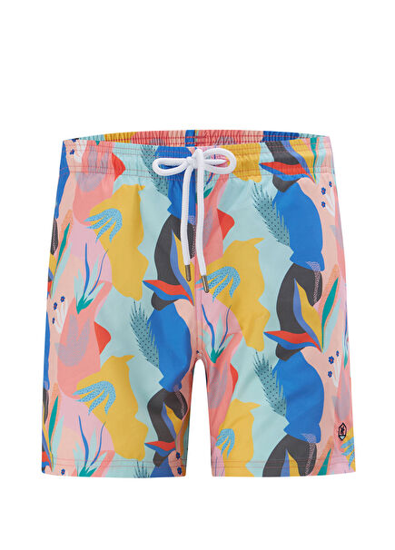 Vince Renkli Desenli Deniz Şortu