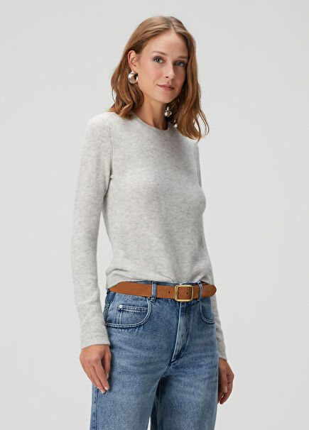 Obiray Light Grey Wool Sweater