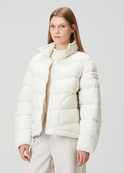 A-Ega Beige Quilted Coat