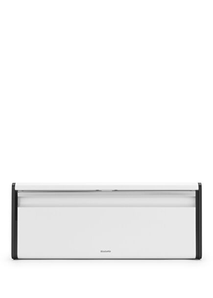 White Angular White Metal Bread Box