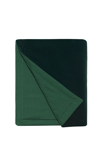 Yeşil Kadife Throw Koltuk Örtüsü 140 x 170 cm
