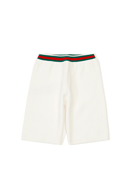 White Stripe Detailed Boys Bermuda