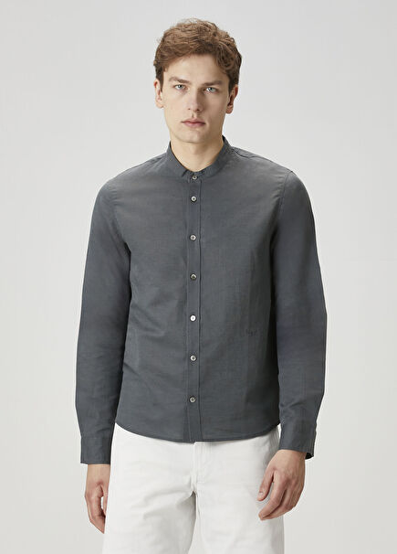 Stan Antrasit Keten Gömlek