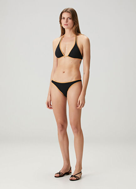 Black Orange Bikini Bottoms