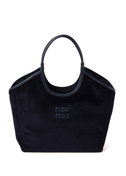 IVY Navy Women's Shoulder Bag with Ribs