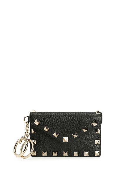 Rockstud Siyah Deri Çanta Aksesuarı