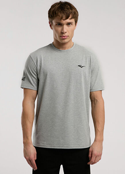 Ever Essentials Regular Grey Melange Short Sleeve Men's T-shirt