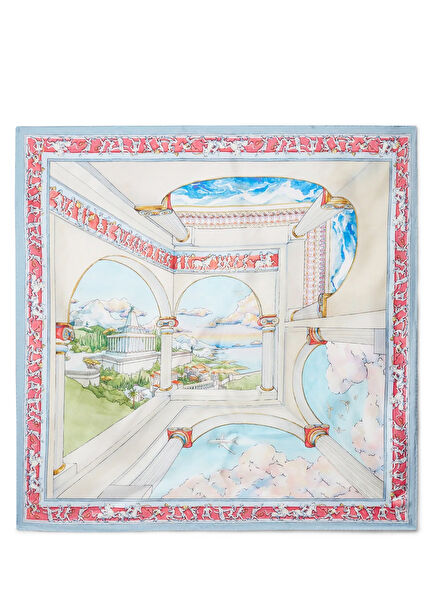 Le Passage Large Çok Renkli 85x85 cm İpek Eşarp