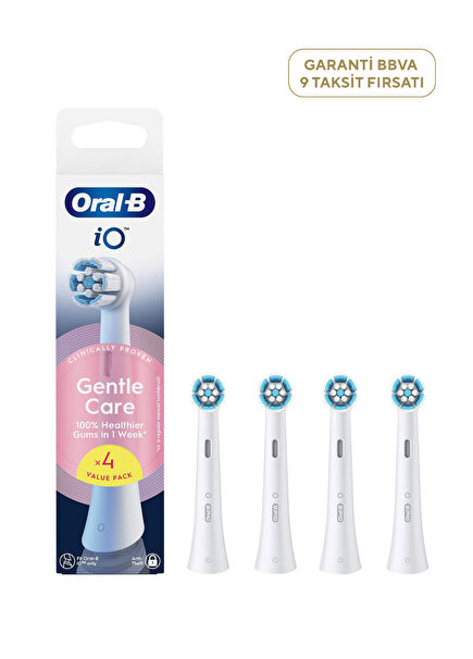 iO Gentle Care Beyaz 4'lü Diş Fırçası Yedek Başlığı