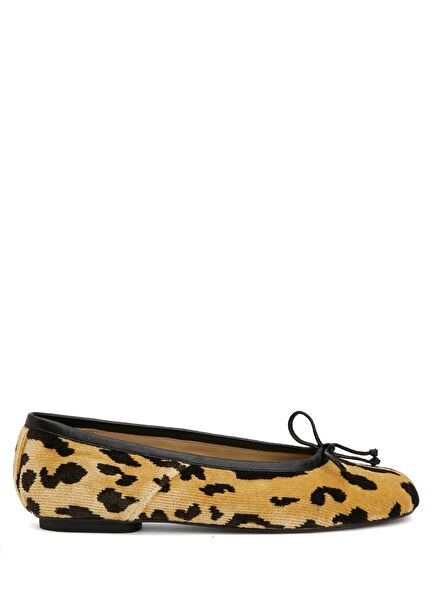 Mica Leopard Print Leather Ballerinas