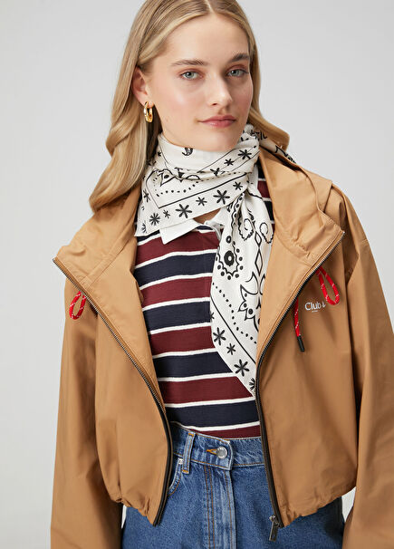 Off-White Black Silk Scarf