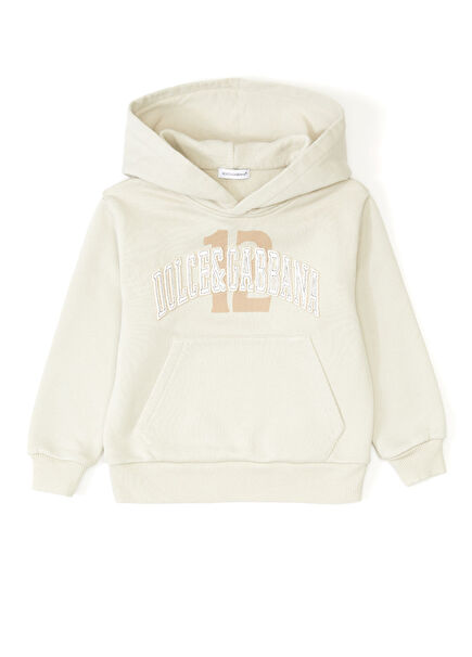 Bej Kapüşonlu Erkek Çocuk Sweatshirt