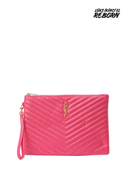 Saint Laurent Leather El Portföyü