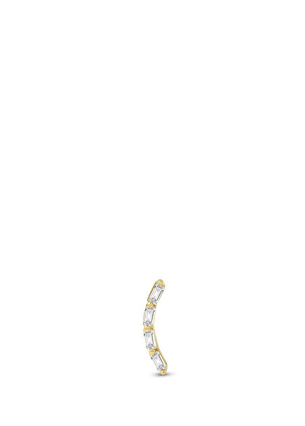 Quad Baguette 14K Gold Women's Piercing Earrings