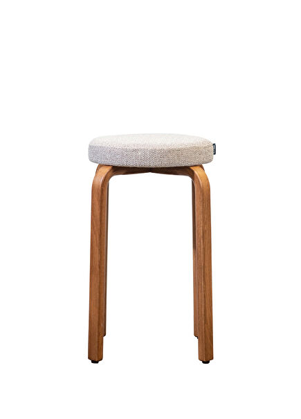 Beyaz Açık Ceviz Tabure