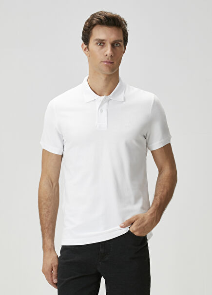 Beyaz Polo Yaka T-shirt